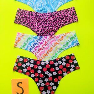 Victoria's Secret PINK Size S Seamless Thong Panty - 4 pairs